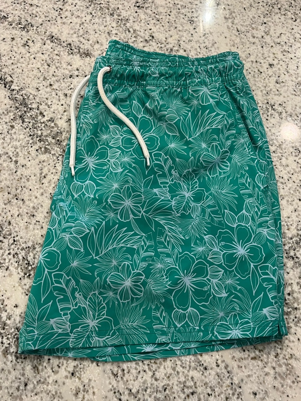 J.Crew Men’s Swim Large Lined Swim Shorts Tropical Green Print 6” Inseam